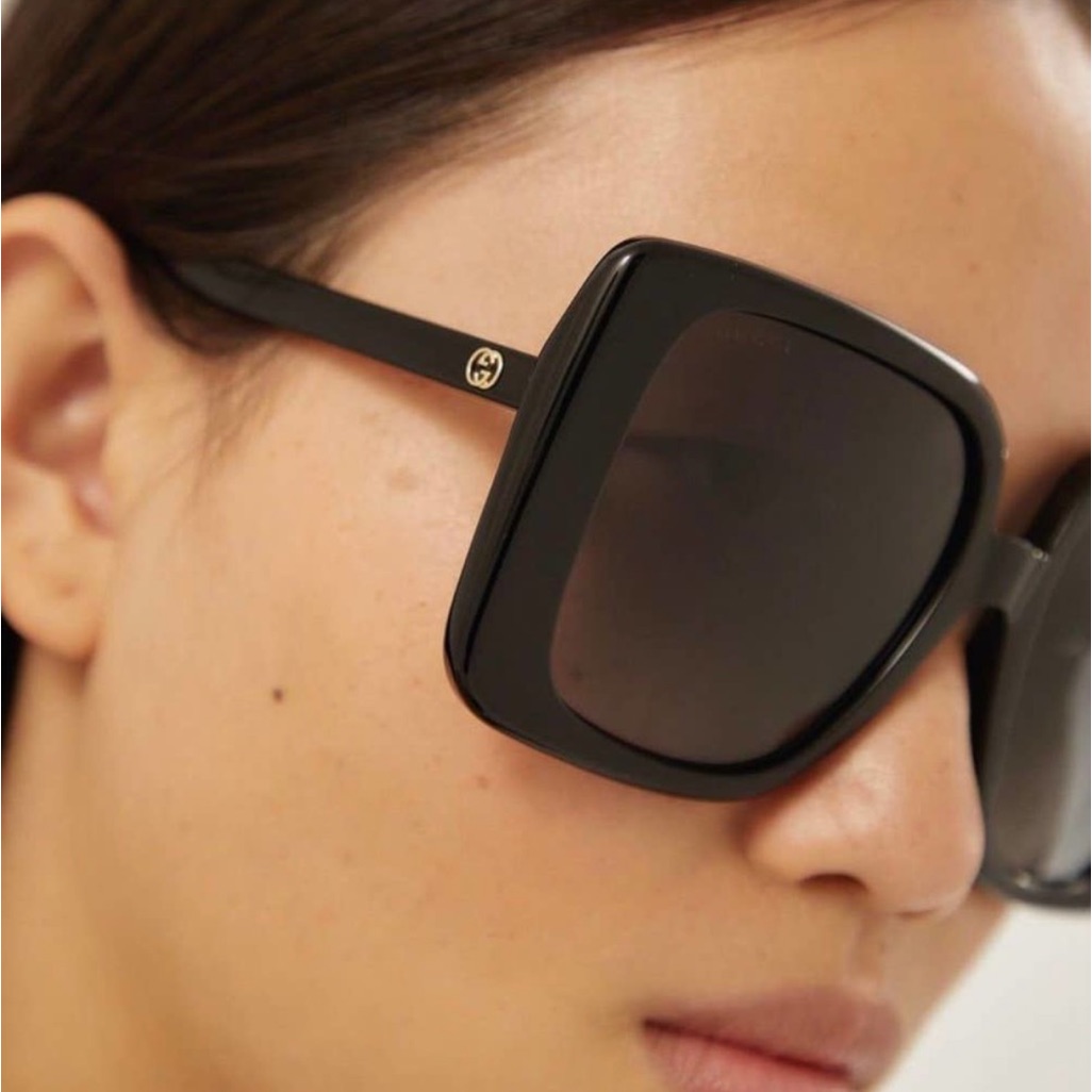 New Gucci Gg1314s 001 Square Black Oversized Women Sunglasses Gucci Gg1314s